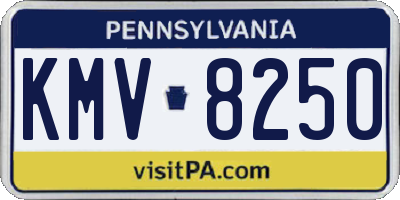 PA license plate KMV8250