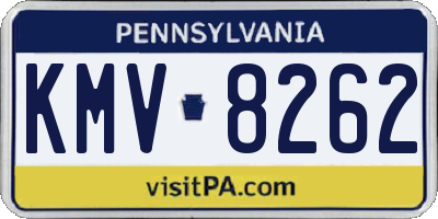 PA license plate KMV8262