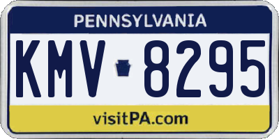 PA license plate KMV8295