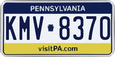 PA license plate KMV8370