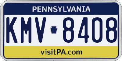 PA license plate KMV8408