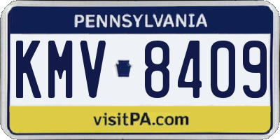 PA license plate KMV8409