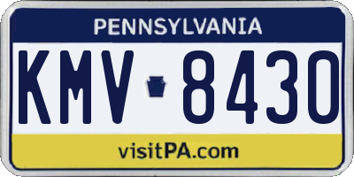 PA license plate KMV8430