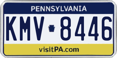 PA license plate KMV8446