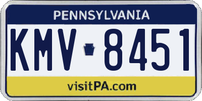 PA license plate KMV8451