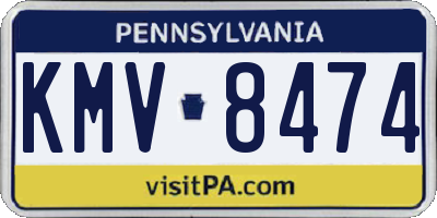 PA license plate KMV8474