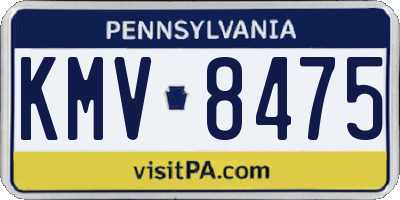 PA license plate KMV8475