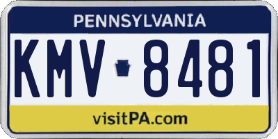 PA license plate KMV8481
