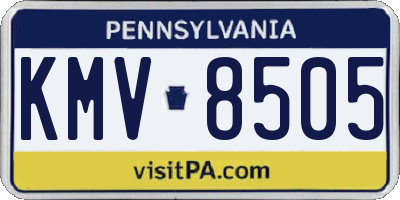 PA license plate KMV8505