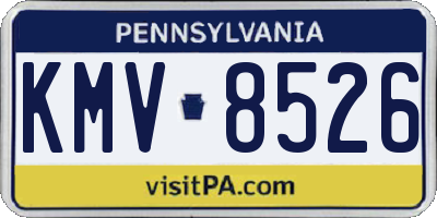 PA license plate KMV8526