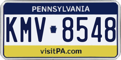 PA license plate KMV8548