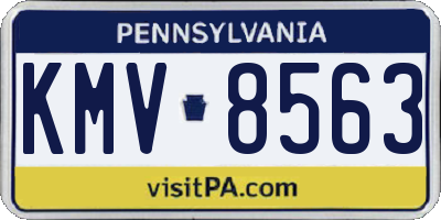 PA license plate KMV8563