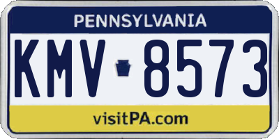 PA license plate KMV8573