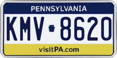 PA license plate KMV8620
