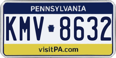 PA license plate KMV8632