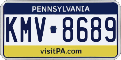 PA license plate KMV8689