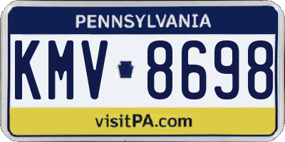 PA license plate KMV8698