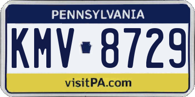 PA license plate KMV8729