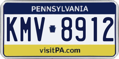 PA license plate KMV8912