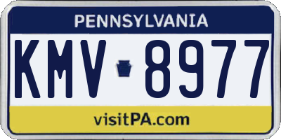 PA license plate KMV8977
