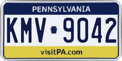 PA license plate KMV9042