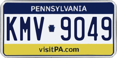 PA license plate KMV9049