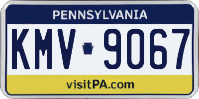 PA license plate KMV9067