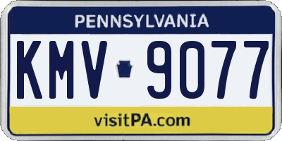 PA license plate KMV9077