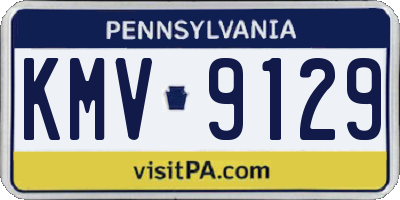 PA license plate KMV9129
