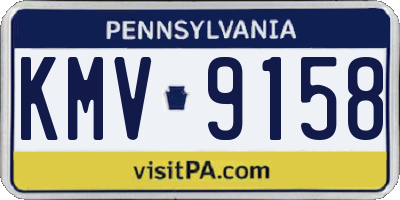 PA license plate KMV9158
