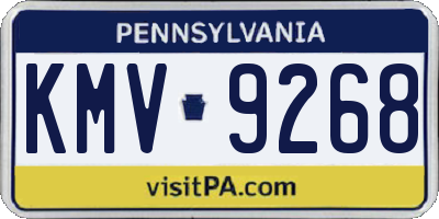 PA license plate KMV9268