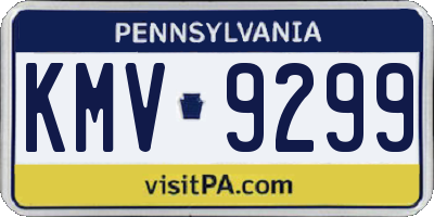 PA license plate KMV9299