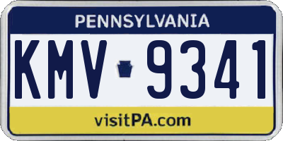 PA license plate KMV9341