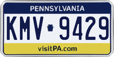 PA license plate KMV9429
