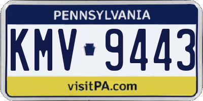 PA license plate KMV9443