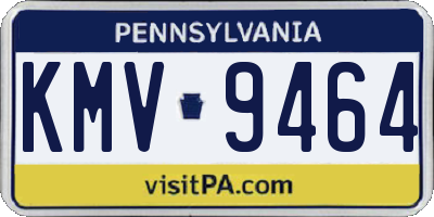 PA license plate KMV9464