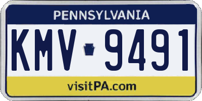 PA license plate KMV9491