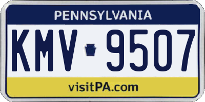 PA license plate KMV9507