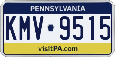 PA license plate KMV9515