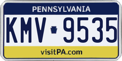 PA license plate KMV9535