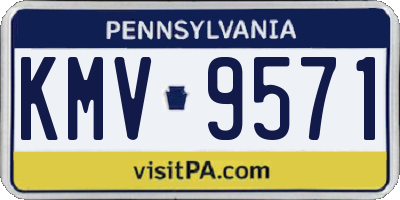 PA license plate KMV9571