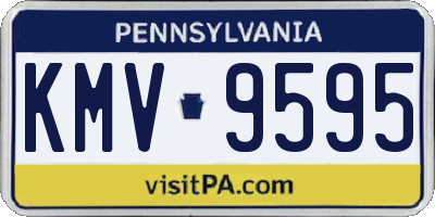 PA license plate KMV9595