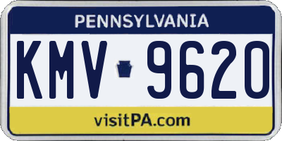 PA license plate KMV9620