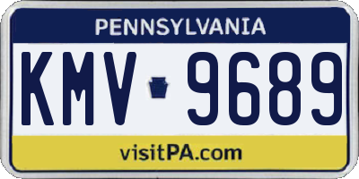 PA license plate KMV9689