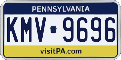 PA license plate KMV9696