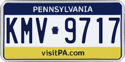 PA license plate KMV9717