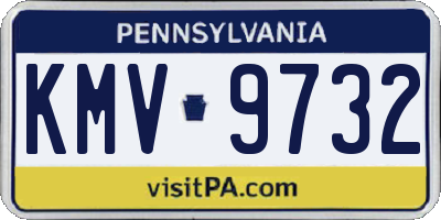 PA license plate KMV9732