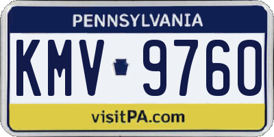 PA license plate KMV9760
