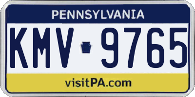 PA license plate KMV9765