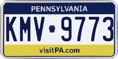 PA license plate KMV9773